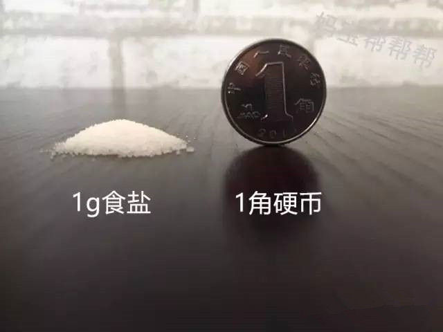 2g盐(这是4-6岁孩子一天最多的食盐摄入量)